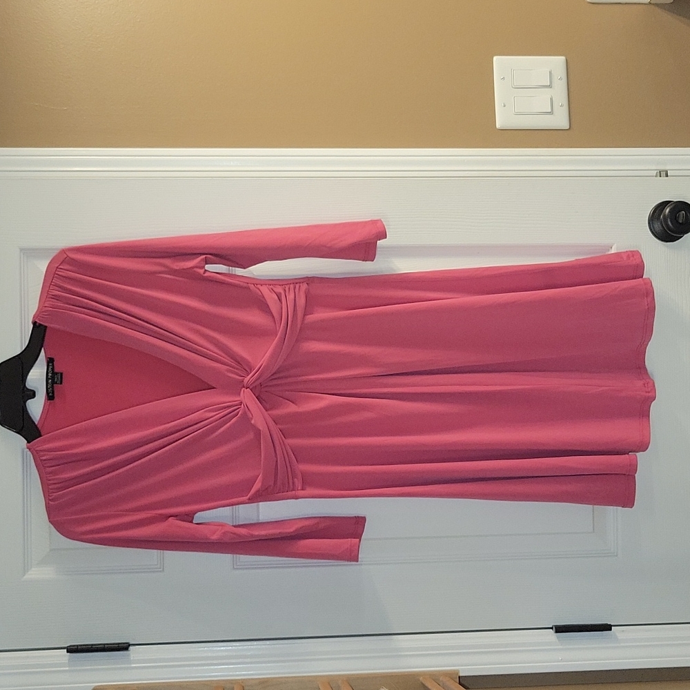 Boston Proper dusty pink twist front dress sz s